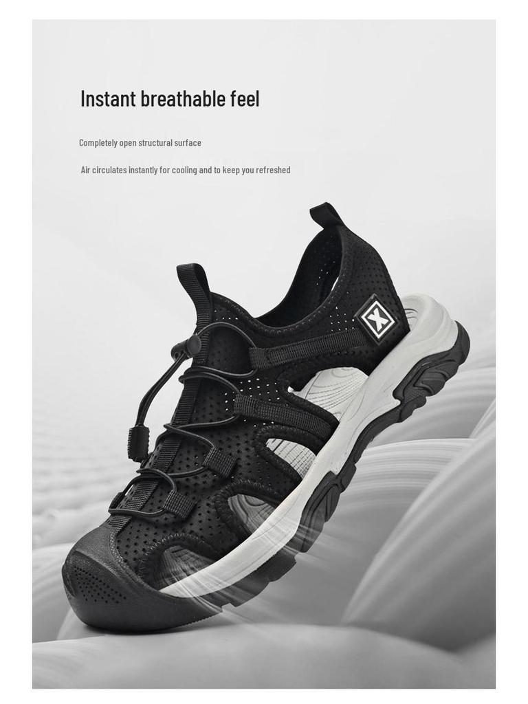 2025 Breathable Men's Closed-Toe Sandals - Non-Slip Casual Outdoor Beach Shoes, Trendy Summer Style, Plus Size Available