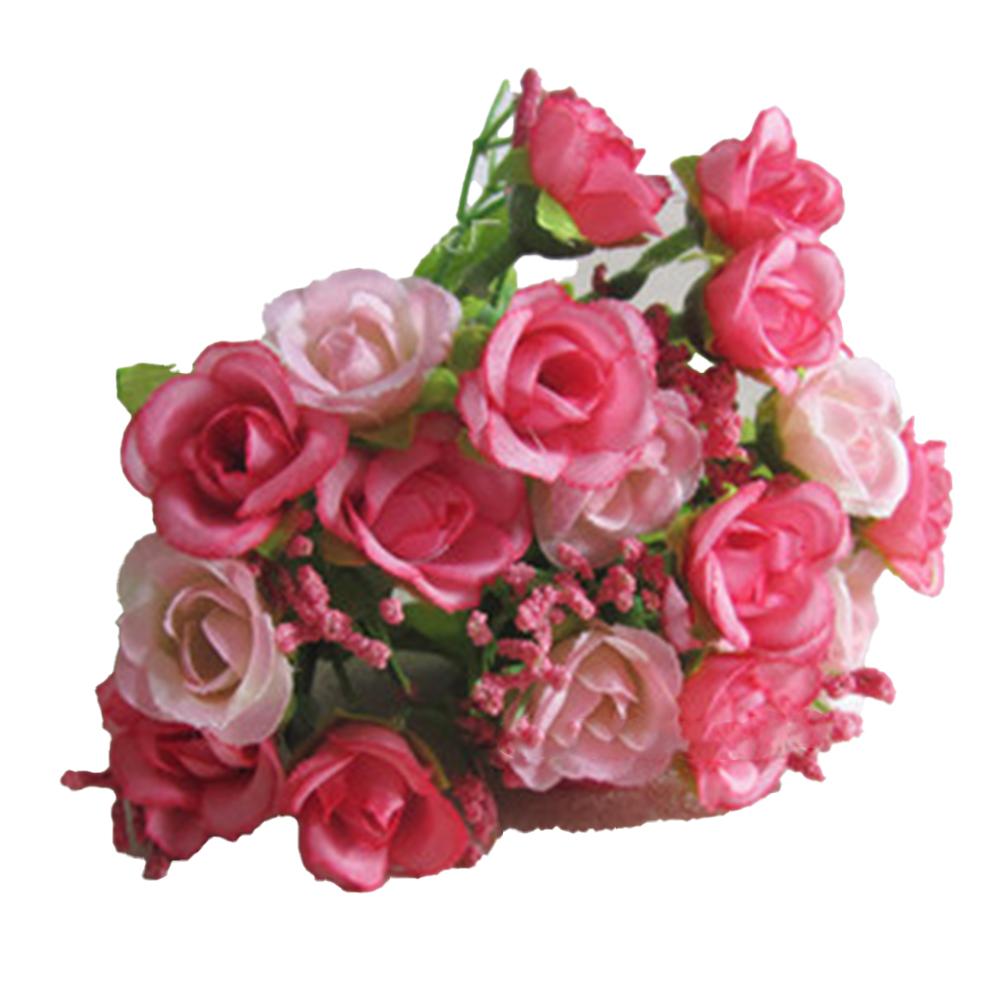 1 Bunch Artificial Flower, 21-head Colored Simulation Roses Silk Flowers, Fake Home Garden Diy Decoration Shooting Props