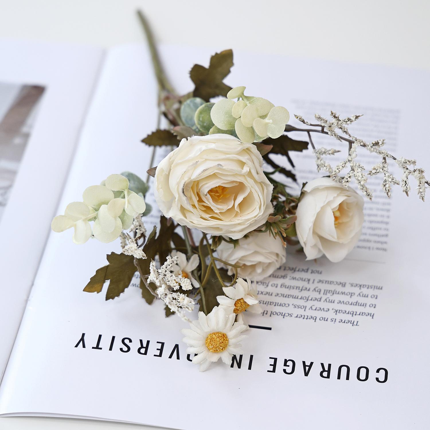 

Artificial Flowers Silk Rose Home Room Dining Table Wedding Wreath Bridal Bouquets Decora Festival Outdoor Yard DIY Gifts Cheap 1 pc