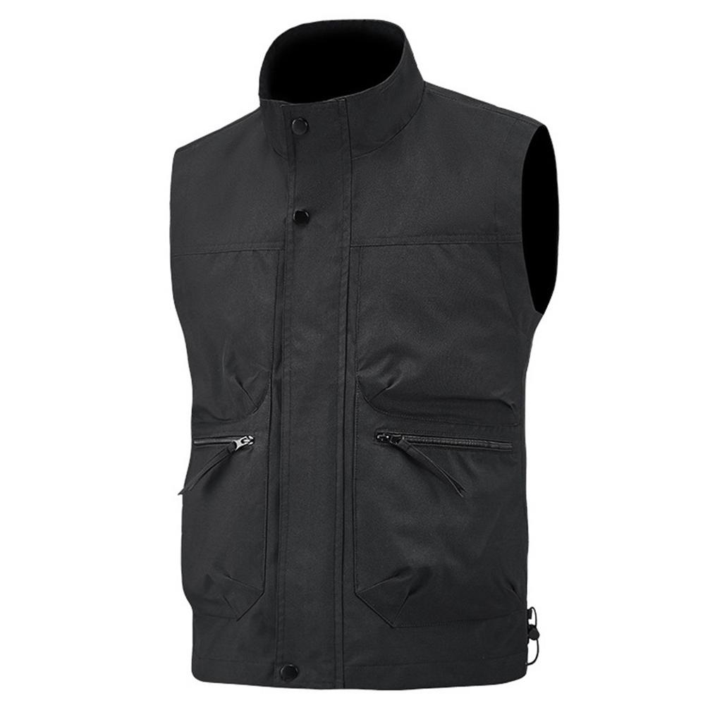 Men Sleeveless Vest Cargo Casual Multi Pocket Vests Male Work Fishing  Waistcoat