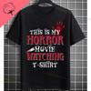 Retro Lets Watch Horror Movies Design Halloween Movie Lovers Graphic Tshirt Short Sleeve 100cotton Originality Casual Tshirt