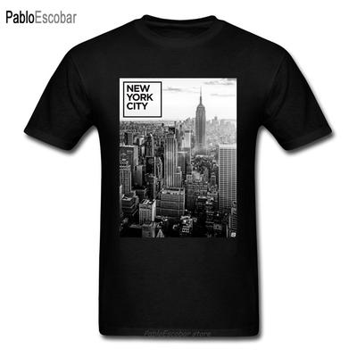 Czarny Biały Koszulka Unisex Moda Streetwear Nowy Jork Top T-shirty Dorośli Koszulki Oversize Bawełna Wysoka Jakość Ubrania Boże Narodzenie