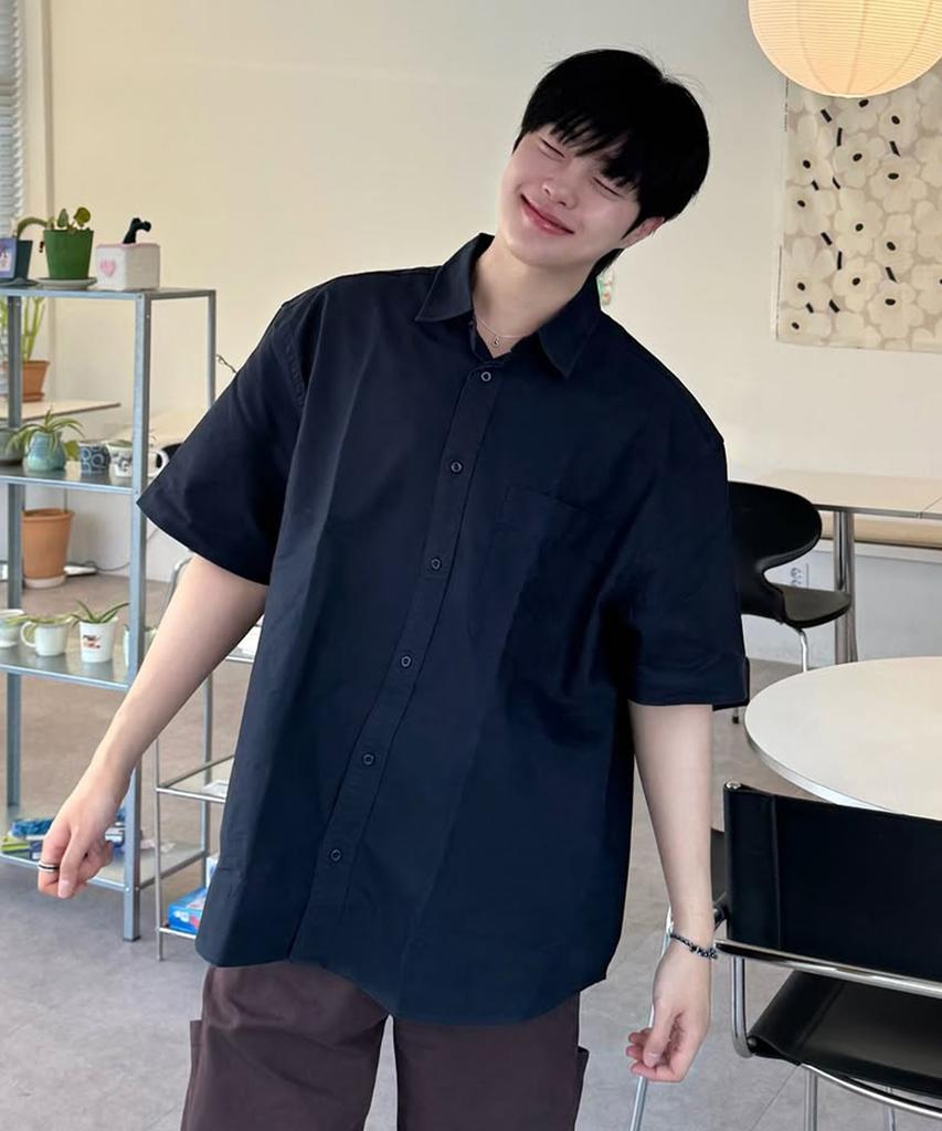 MINDBRIDGE [All Day] Oxford Oversized Short Sleeve Shirt - 5 Colors