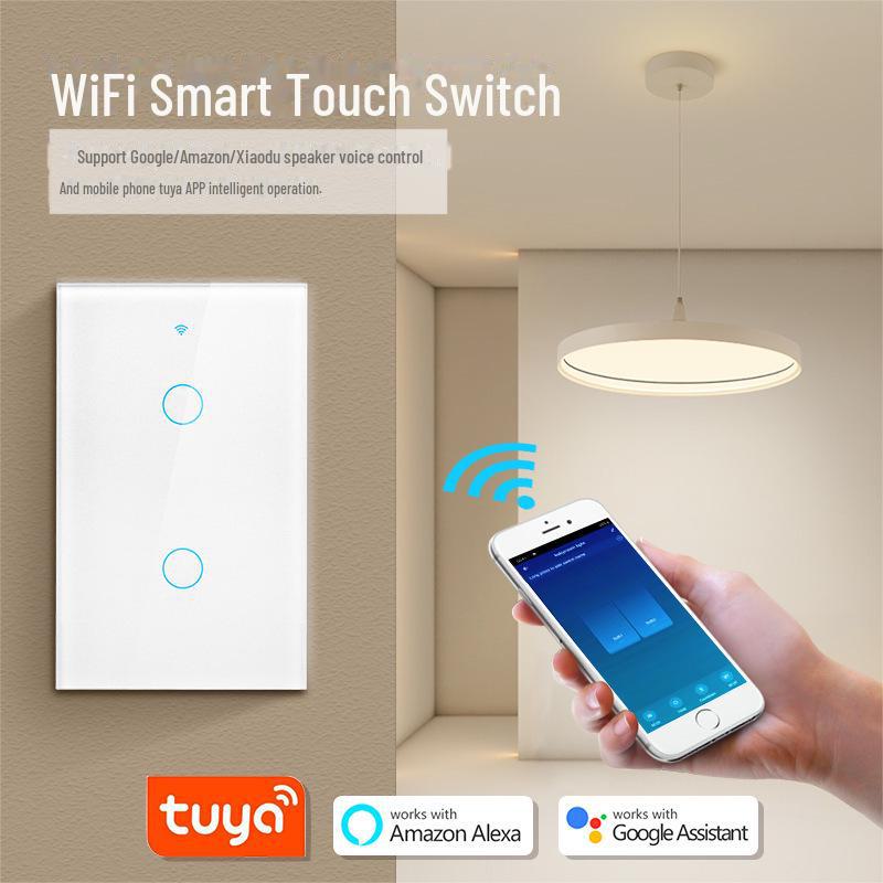Tuya Smart WiFi + RF US Universal Switch, Compatible with Alexa, Features Single/Zero Fire and App Timing