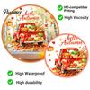 Removable Glass Stickers Autumn Harvest Window Clings, Decorative Static Sticker for Thanksgiving Home Shop Reusable Decals Decor, PVC Maple