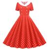 IHUASU Women's Fashion Summer Spring V-Neck Short Sleeve Casual Dresses