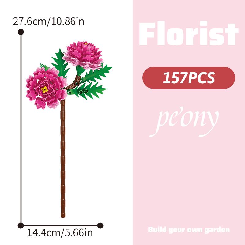 Children's Puzzle Small Particle Patchwork Wooden Flower Simulation Wooden Flower Patchwork Home Decoration Model