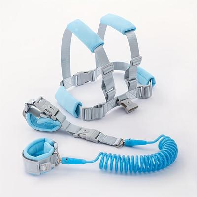 Conjunto de Guia Dupla Uso Bebê & Criança Pequena Anti-Perda: Pulseira, Arnês e Alça para Carrinho