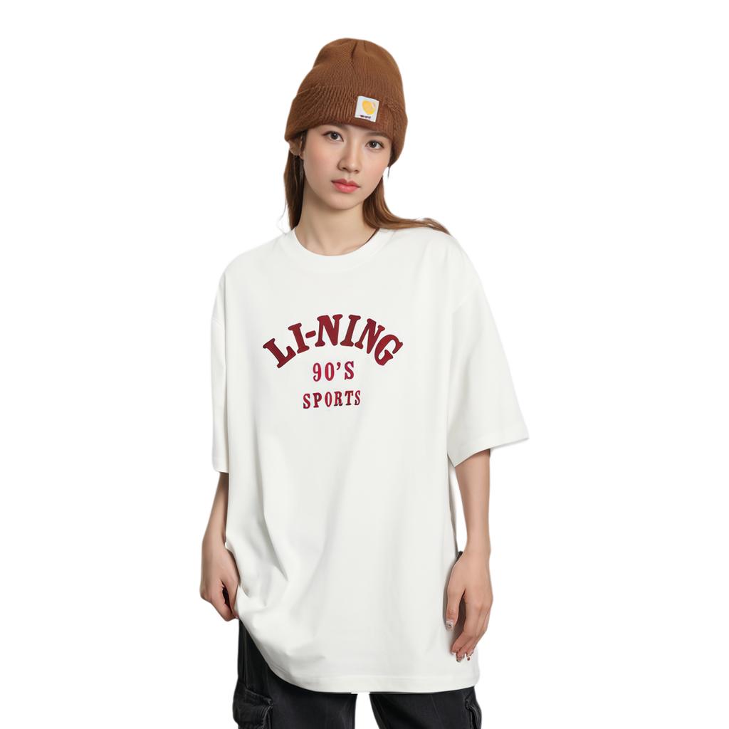 Li Ning Weekend Youth T Shirt Unisex Ivory AHSU683-8