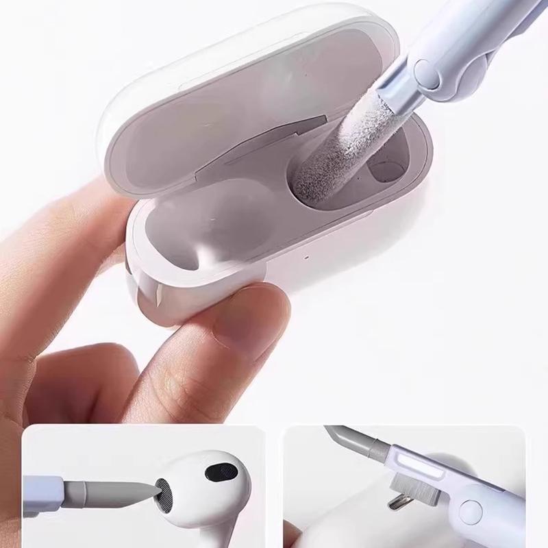 Kit perie pentru curățarea tastaturii computerului 7 în 1 Curățarea ecranului Carcasă multifuncțională pentru căști Instrumente de curățare Sticle de pulverizare Curățarea cenușii