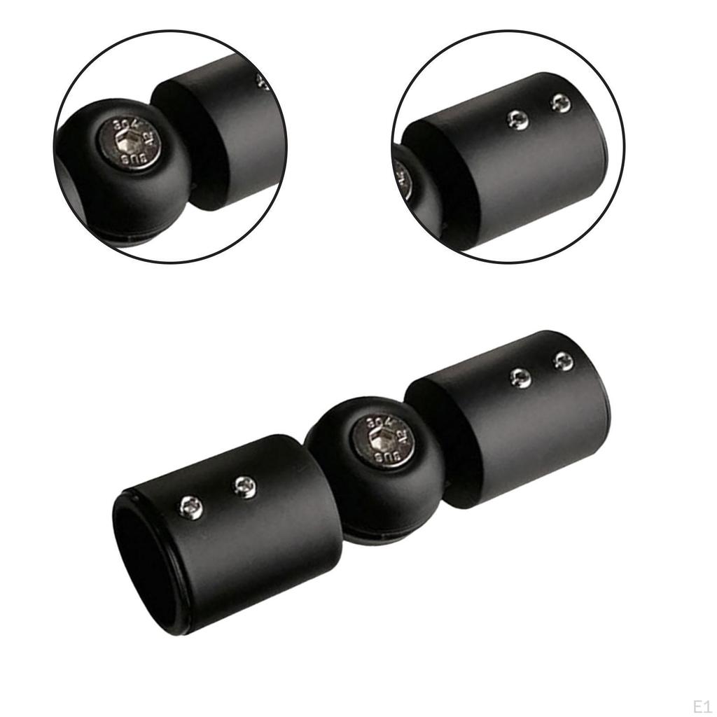 Corner Connector for Curtain Rods, Adjustable Angle, Universal Connection Bathroom Glass Doors,