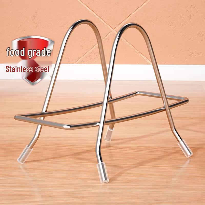 304 Stainless Steel Kitchen Countertop Pot Lid & Cutting Board Storage Rack