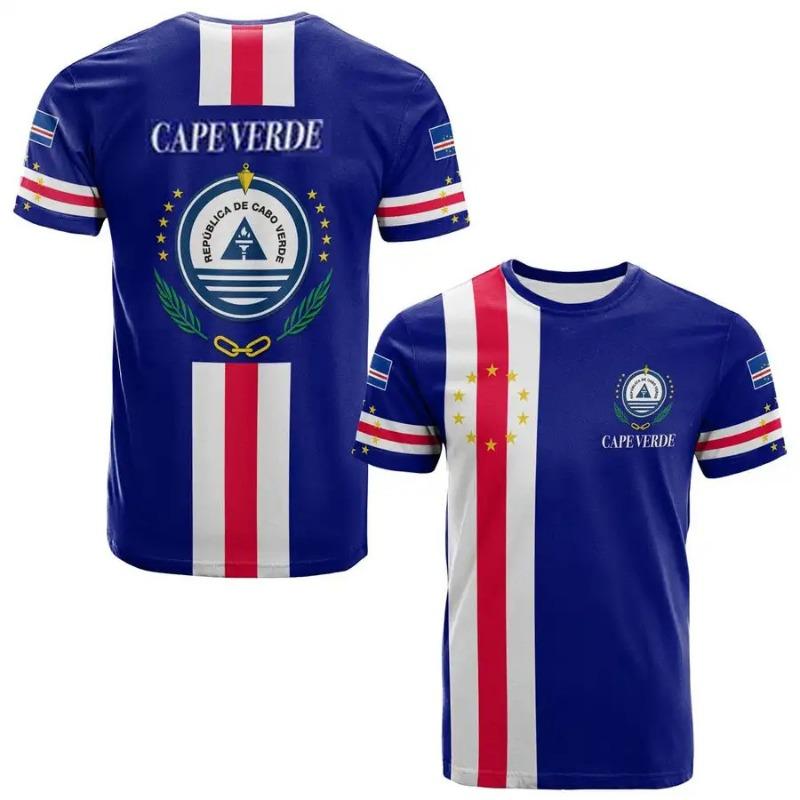 Cape Verde National Flag Emblem T-shirt Cap Vert Caboverde Men Women T Shirt Green Bandana Vert Oversized Celebration Tees