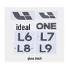 Ideal L9-L6 Black Tailgate & Hood Emblem Lettering Sticker Modification