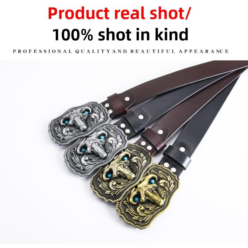 Sheep Totem Personality Ethnic Style Belt Fashion Whole Cowhide Retro Belt Ghost Knights Jeans Belt