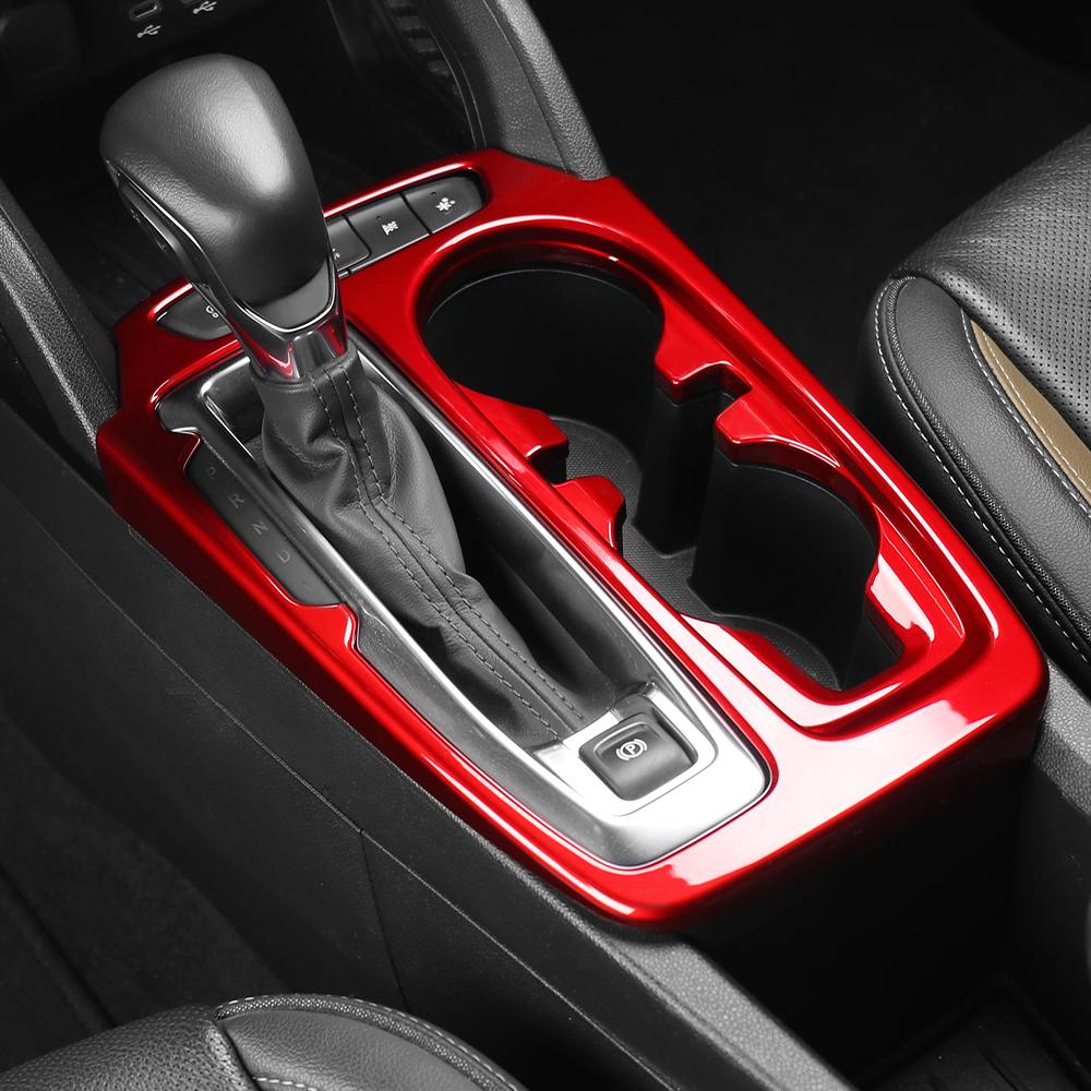 For Chevrolet Trailblazer 2026-2026 Red Glossy Center Console Gear Shift Cover Trim Water Cup Holder Panel LHD
