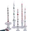 25cm Christmas Printed Taper Candles, Smokeless Long Pole Candle, Xmas Home Wedding Decor & Holiday Gift