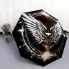 Shiny Wings  Pattern, Automatic Folding Umbrella, Portable and Foldable Design, 8 Ribs, a Christmas or Birthday Gift.