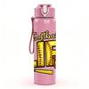 1PC Softball Life Bat Text 750ml Color Plastic Sports Water Bottle Leakproof Flip Straw Lid Suitable for Sports Office Home Use