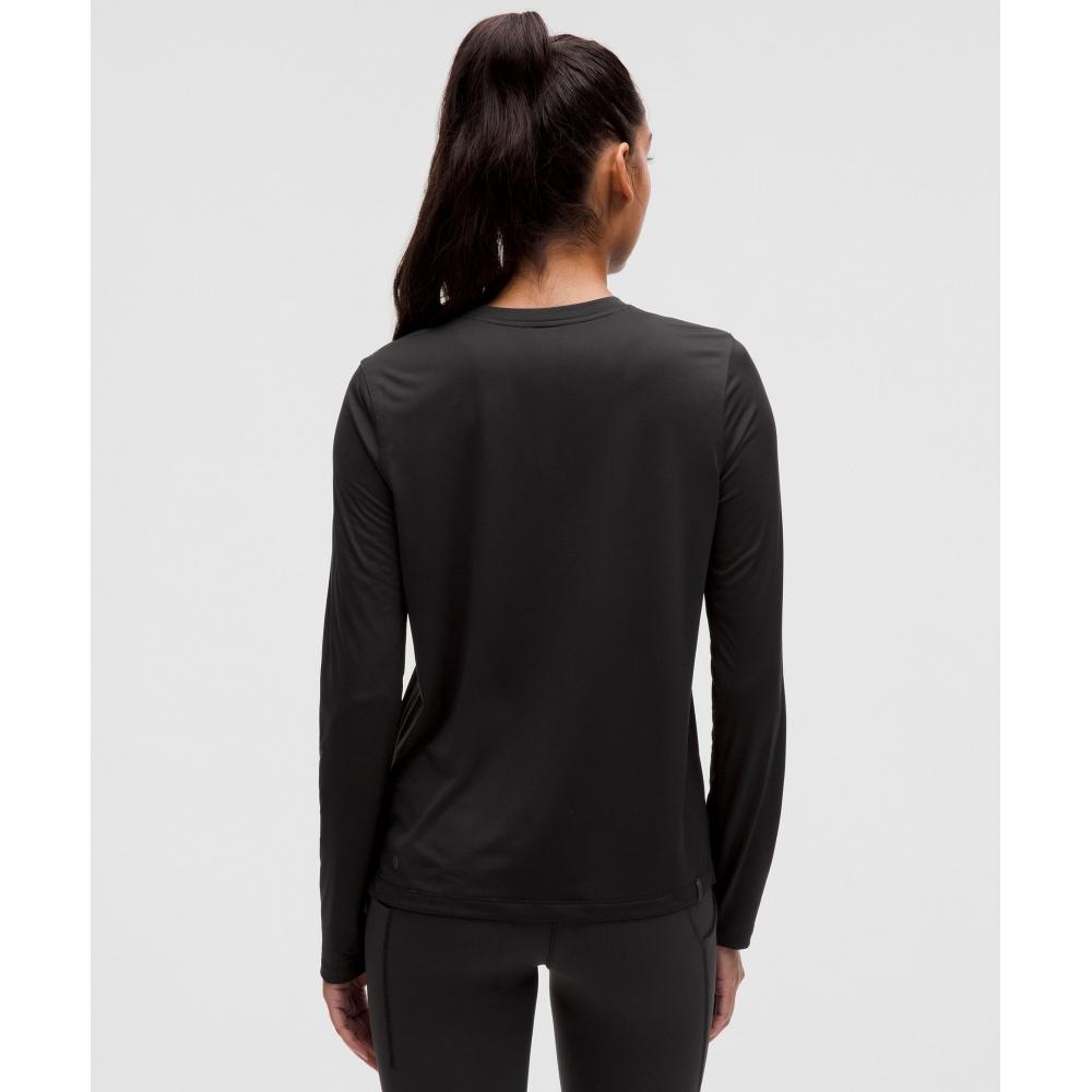 Lululemon Ultralight Hip Length Long Sleeve Shirt Black