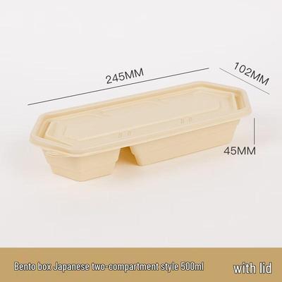 Lebensmittelechte Einweg-Lunchbox aus Maisstärke mit Deckel