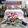 Parure de lit 3 pièces avec housse de couette (1*Housse de couette + 2*Taie d'oreiller, sans noyau),Ensemble de literie imprimé Mighty Morphin Power Rangers, Décor de chambre à coucher, Toutes saisons, Anniversaire