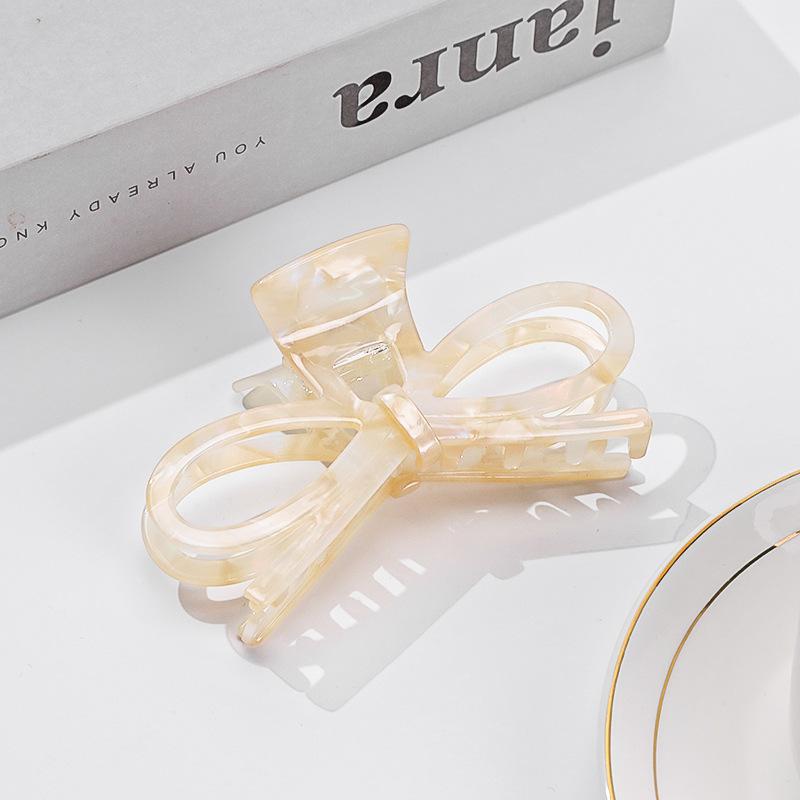 1pc Acetic acid hair clip, bow, women's back of the head, hair clip, large headband, simple hair clip, temperament, shark clip