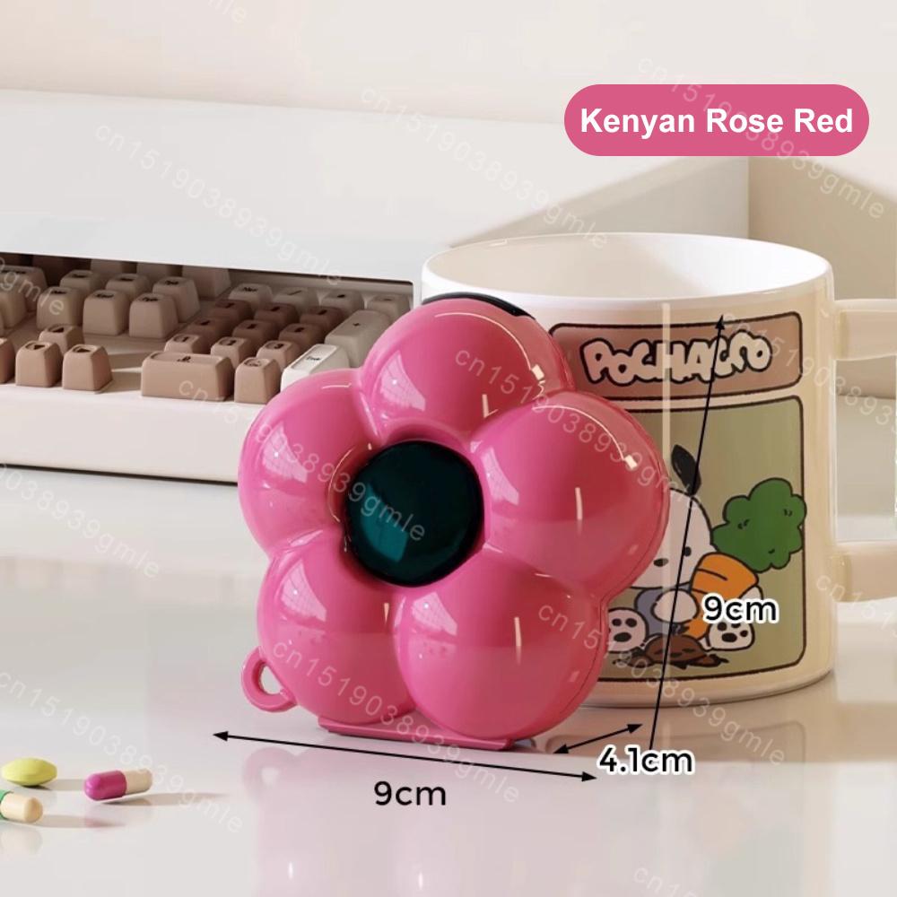 Flower Shape Storage Box Waterproof Dividers Case Portable Dopamine Medicine Box Medicine Box Multi Compartment Storage of Pills