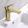 TLXT Gold Flat Design Single Cold Basin Faucet