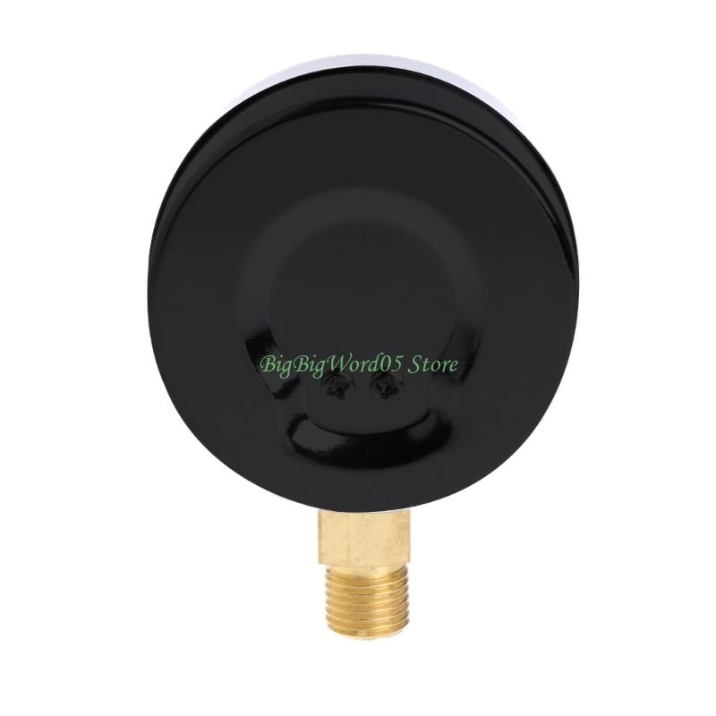 24TE Pressure Gauge with Metal for Shell 0-10 Bar Thermometer Temperature Tester Meter 0-120℃ Suitable for Industrial Durable