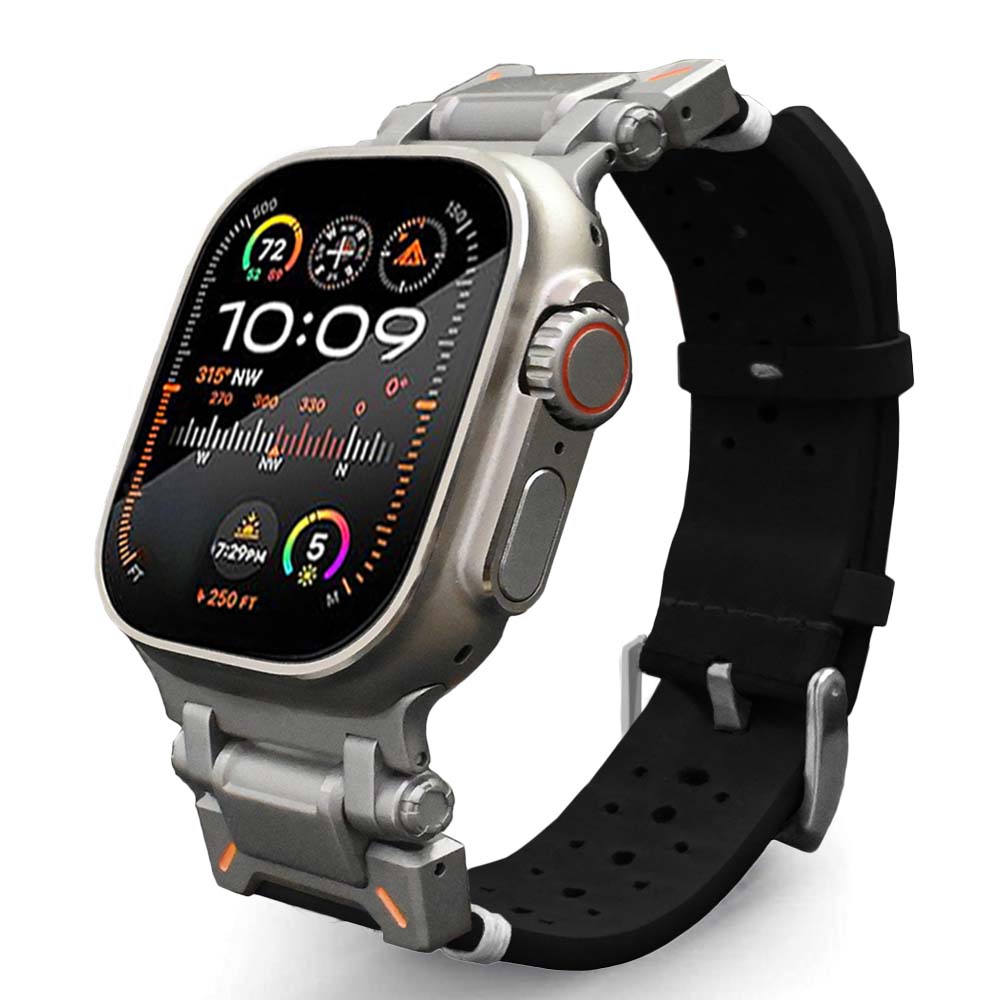 Titanium Color Band for Apple Watch Ultra 3 2 49mm Genuine Leather Strap for iWatch Series 11 10 9 8 se 46mm 45mm 44mm Bracelet