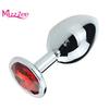 Mizz Zee Faux Butt Anal Gemstone Stainless Steel Men Plug Massager Masturbation Sex