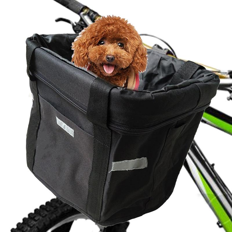 Bike Front Basket Organizer For Small Medium Cats Dogs Pets Road Bike Mountain Bike Riding Pet Storage Basket Bike Accessories