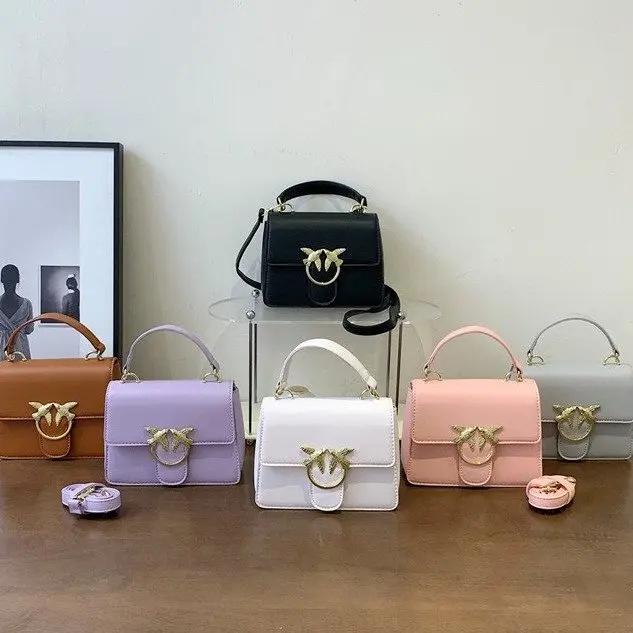 Women New Large Capacity Retro Shoulder Crossbody Small Square Bag Bacchus Swallow Solid Color Shoulder Bag