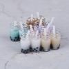 2 ks 1/12 miniaturní doplňky domečku pro panenky Simulace Pearl Milk Tea Model Drink