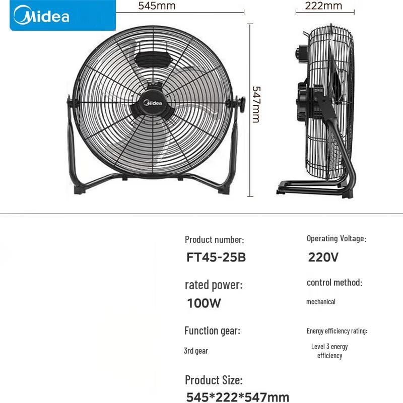 Midea 20-inch Industrial Floor Fan