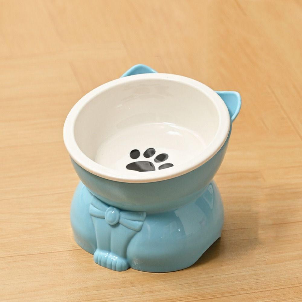 Ceramic Cat Bowl Cute Dog Food Feeding Basin Pet Supplies Pet High Foot Bowl  Water Container