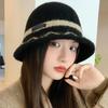 Korean Style Women's Knitted Beanie 2025 - New Autumn/Winter Warm Slimming Fisherman Bucket Hat