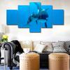 Blue ocean whale 5 pcs  Modern Home Wall Decor Canvas Picture Art HD Print Painting On Canvas for Living Room No Frame