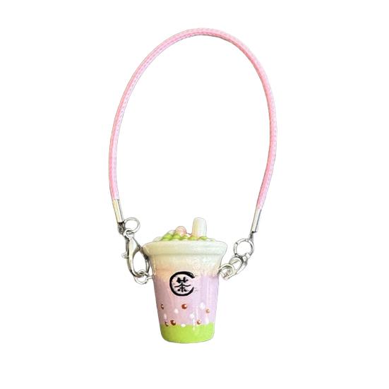 Miniature Bubble Tea Cup Hair Clip Accessory DIY Creamy Epoxy Doll Jewelry Attachment Decorative Component Pendant