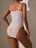 Sexy Lace Trim Slimming Backless Bodysuit