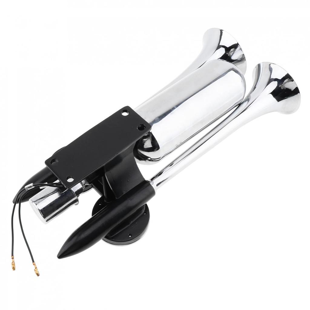 1pcs 12-24 V 100-115 DBs Super Strong Noisy Air Compressor Dual Trumpet Air Horn Suitable for Car Truck Boat Train Vehicle