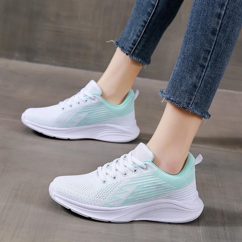 Spring and summer brand sports shoes, new mesh breathable student running shoes, white lightweight casual shoes
