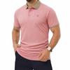 Herren Casual Polohemd mit kurzen Ärmeln und Kontrastkragen