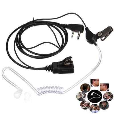 1 adet 2 Pin Gizli Akustik Hava Tüplü Güvenlik Kulaklığı Mikrofonlu Telsiz Kulaklığı Kenwood Baofeng Radyo için