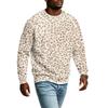 Men's Trendy Loose Fit Casual Leopard Print Long Sleeve Top with Lapel Collar