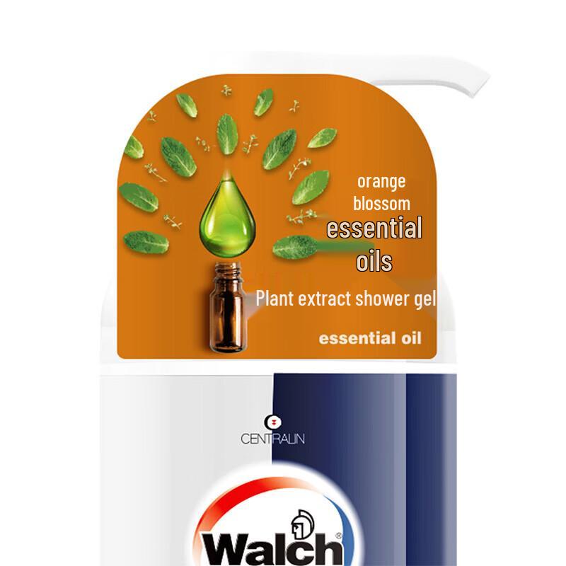 Walch Orange Blossom Essential Oil Shower Gel, 600ml (Pack of 2)