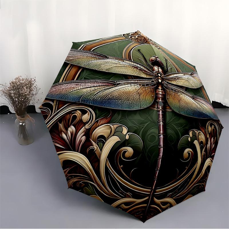 1 szt. Parasol Automatycznie Otwierany/Zamykany z Motywem Wodnego Smoka - Kompaktowy Parasol Podróżny, Prezent na Urodziny, Święta yy260106067