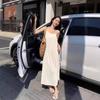 Summer Loose Temperament New Skirt Long and Thin French Style Suspender Sexy Dress Slim Suspender Skirt