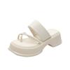 Platform Sandals Women's Summer New Cross-strapped Toe Slippers Outdoor Versatile Soft Cotton Not Tired Foot Flip-flops Women